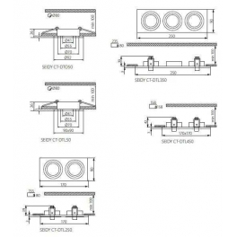SEIDY CT-DTL350-al 3-es spot