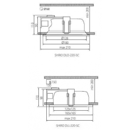 SHIRO DLO-220-SC E27x2 ker.lpt.