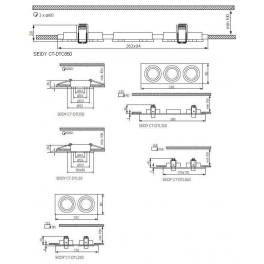 SEIDY CT-DTO350-AL 3-as spot