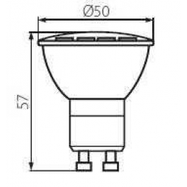 LEDCOB 7W GU10 WW 36°500lm