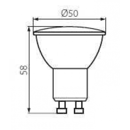 LEDCOB 7W GU10 CW 60°550lm
