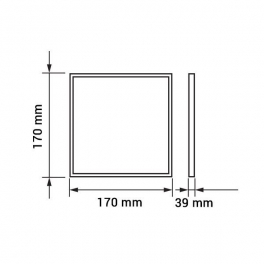 LED panel 12W NW falra szerelhető négyszögletes