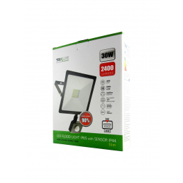 TR LED reflektor 30W + mozg. érzékelő 4200K 2400lm IP65