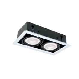 EG QUAD212 2x12W 230V 2700K 120° ezüst lámpatest