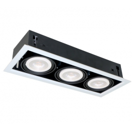 EG QUAD312 3x12W 230V 2700K 120° ezüst lámpatest