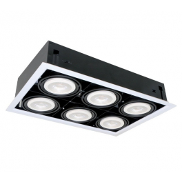 EG QUAD612 6x12W 230V 4000K 120° ezüst lámpatest