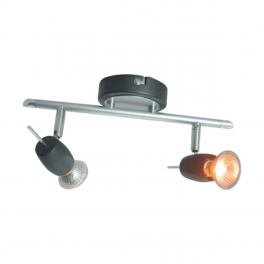 VRANA 2 (5.5W) izzós LED mennyezeti lámpa 2700K ezüst + fekete GU10