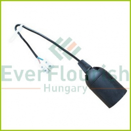 GAO 0513055555 Foglalat sorkapoccsal E27, 15cm hosszú fekete