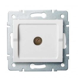 LOGI 02-1290-002 fehér antenna csatlakozó TV aljzat, átmenő