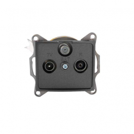 DOMO 01-1350-041 grafit antenna csatlakozó TV/R/SAT aljzat, végzáró