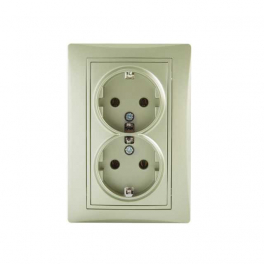 DOMO 01-1270-150 pezsgő schuko földelt dupla dugalj komplett