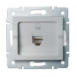 LOGI 02-1390-043 ezüst adatcsatlakozó aljzat (RJ45 Cat 5e Jack)