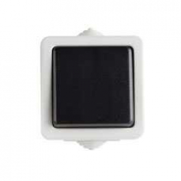 TEKNO 05-1080-143 fekete jelzőfényes nyomókapcsoló IP54