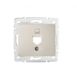 DOMO 01-1399-003 krém csatlakozó aljzat burkolat (RJ45 Jack), aljzat nélkül
