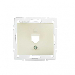 DOMO 01-1399-030 gyöngyház csatlakozó aljzat burkolat (RJ45 Jack), aljzat nélkül