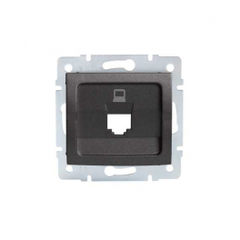 LOGI 02-1399-041 grafit csatlakozó aljzat burkolat (RJ45 Jack), aljzat nélkül