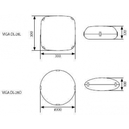 VIGA DL-28L meny.lpt.IP54 VIGA