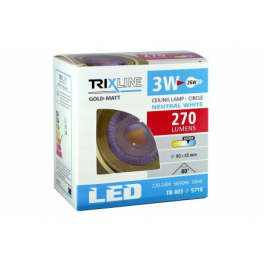 TR 403 3W 270lm 4200K arany kerek spot lámpa 90x45mm